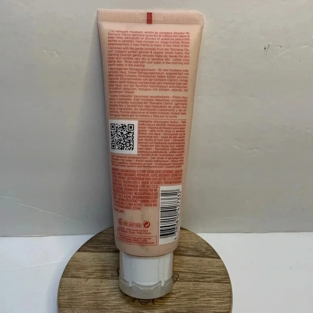 CLARINS Gentle Face Wash Cleanser Skin with Shea Butter 4.2 fl oz/125ml New